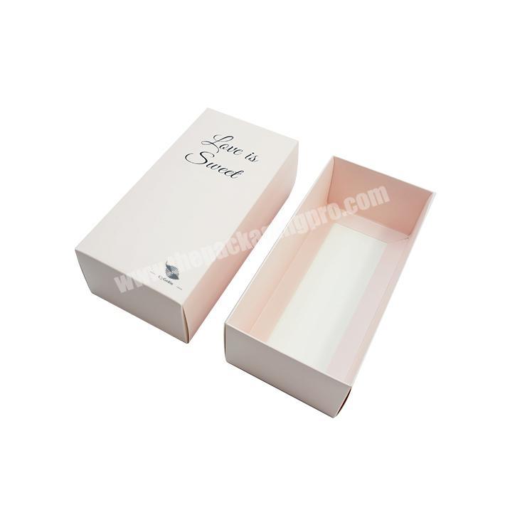 Customized  paper box color printing white paper product packing folding box with lid