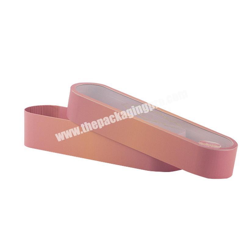 Customized printing pink food macaron cookie packaging gift boxes with window