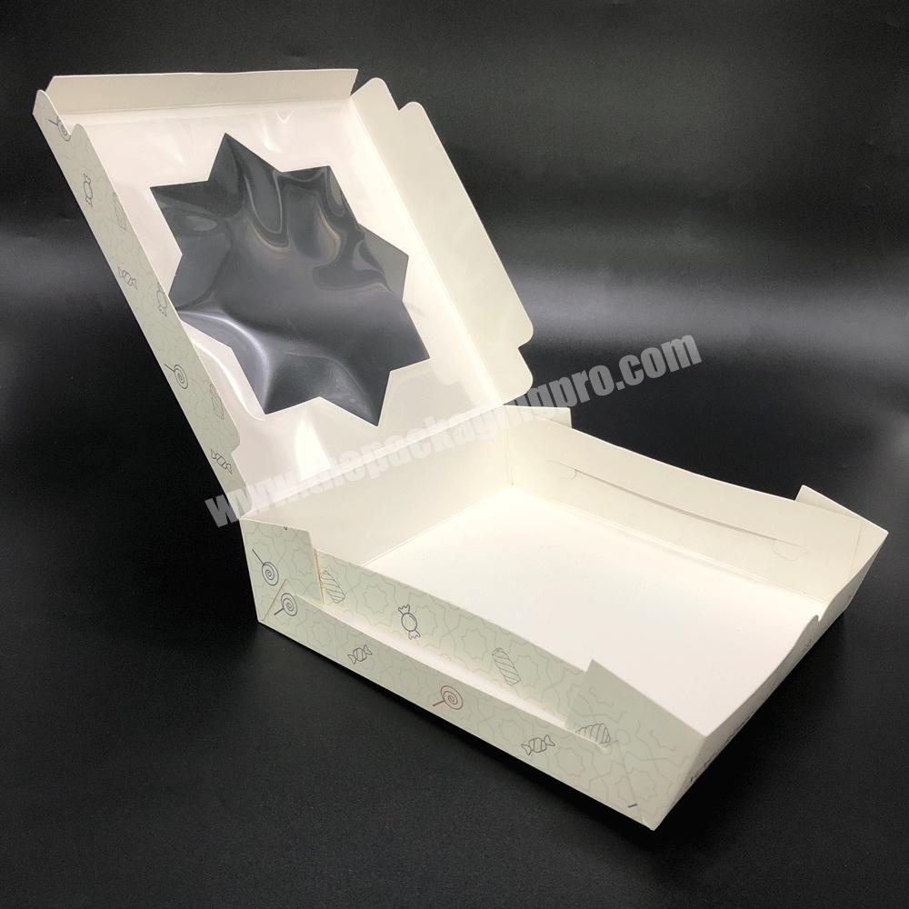 DIY vintage white window paper Gift box cake christmasEaster Packaging For Wedding home party flower candy packaging