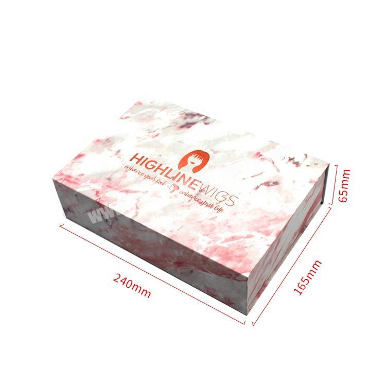 Dapple Hot Sale Boox Shape Gift Boxes Magnetic Close Packaging Gift Boxes for Wigs Hair Extensions Box Silver Rigid Paper Luxury