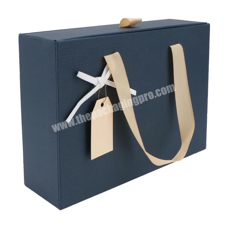Dark Blue Birthday Gift Packing Box Festival Gift Box Oblong Wrapping Box