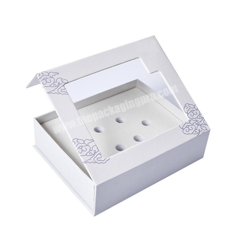 Diy die cut insert custom luxury magnetic gift packaging paper box with window