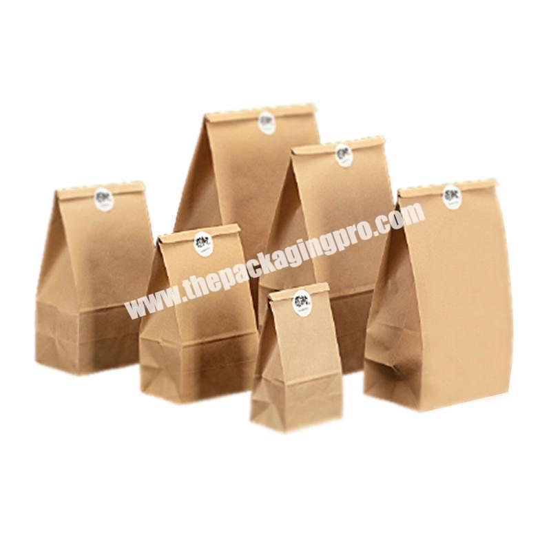 Wholesale retail custom recycled food grade fast food hamburger bread packaging paper bag