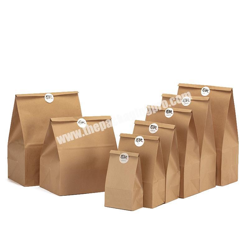 Dry Takeaway Disposable Food Package Paper Kraft Bag Food Packaging Bag