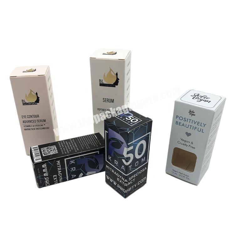Durable Silver Paper Card Reverse UV Printing Cosmetic Nail Polish Small Paper Box