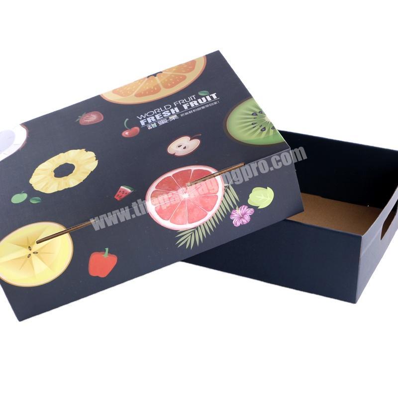 Eco Friendly Custom Pattern Logo Food Fruit Dessert Paper Packaging Carton Lid Bottom Kraft Box Top Base Gift Boxes With Ribbon