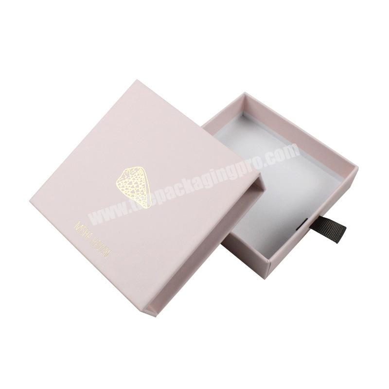 Eco Friendly Packaging Custom wholesale Paper Pink Jewelry Jewellery Box Drawer Packaging