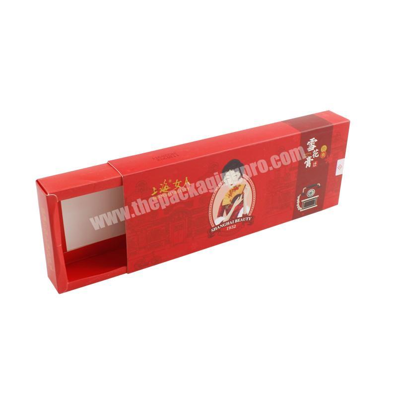 Eco Friendly custom logo printed hard rigid recycle style cardboard jewelry packaging sliding gift paper drawer box