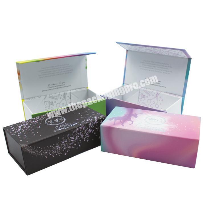 Eco Friendly custom logo printed hard rigid recycle style cardboard paper  box packaging gift folding box