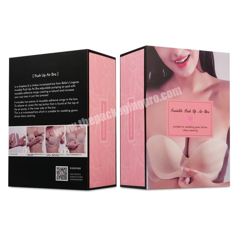 Eco friendly Luxury Custom Logo Womens Bra Mens Underwear Packaging Cardboard Paper Drawer Box With Handle