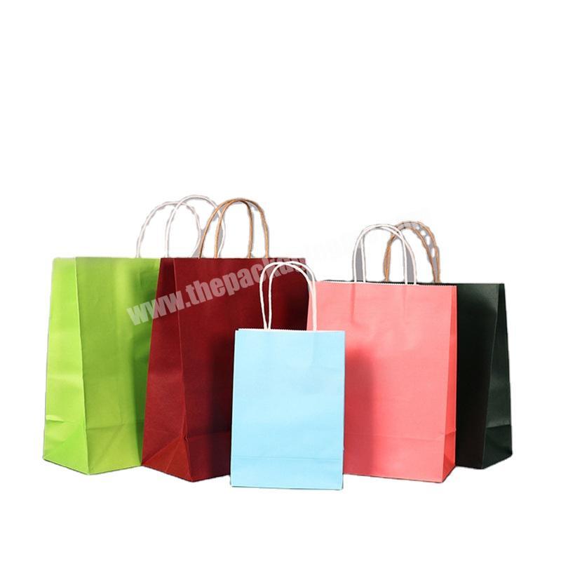 Eco-friendly and recyclable takeaway shopping shoes kraft paper bag with waterproof and customizable logo