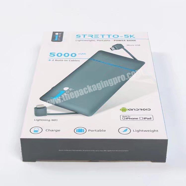 Eco-friendly customized power bank packaging paper packing products