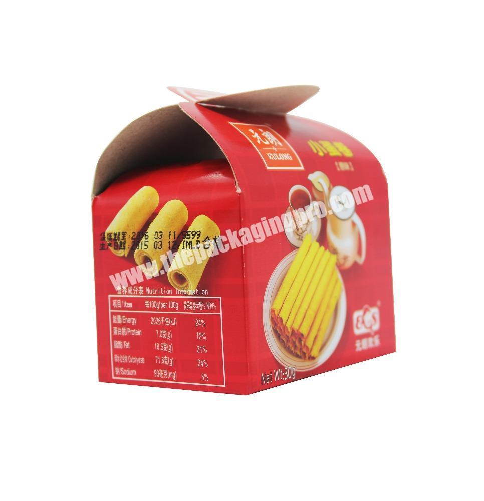 Egg Roll Paxkaging Box Customized Logo Grey Paper Food Gift Box