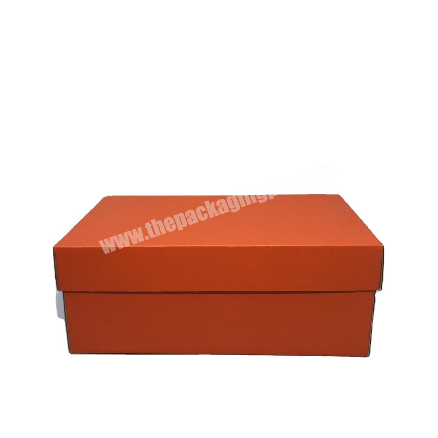 Elegant Custom Logo Shoes Black Rigid Cardboard Paper Box