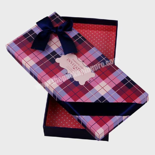Factory Christmas Av Gift Boxes With Bow-knot Ribbon Custom Cardboard Chocolate Box