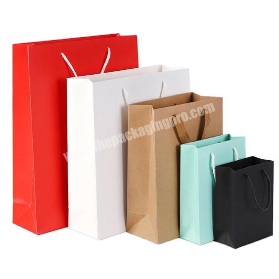 Factory Outlet Reasonable Price Customized Logo Thicken Fancy Kraft Paper Bags With Paper Ropes