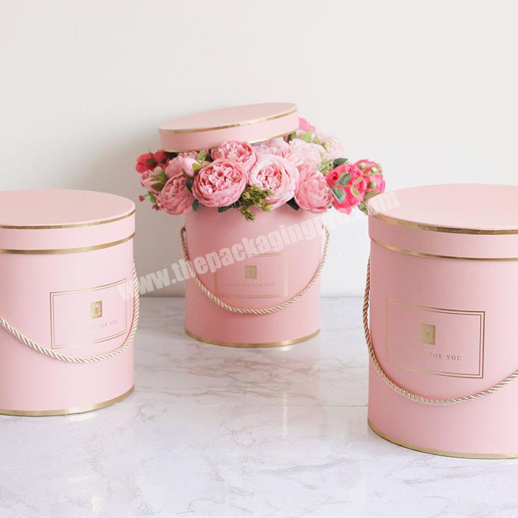 Factory Price Wholesale Cylinder Flower Box Packaging Custom Logo Printing Round Gift Boxes For Flower