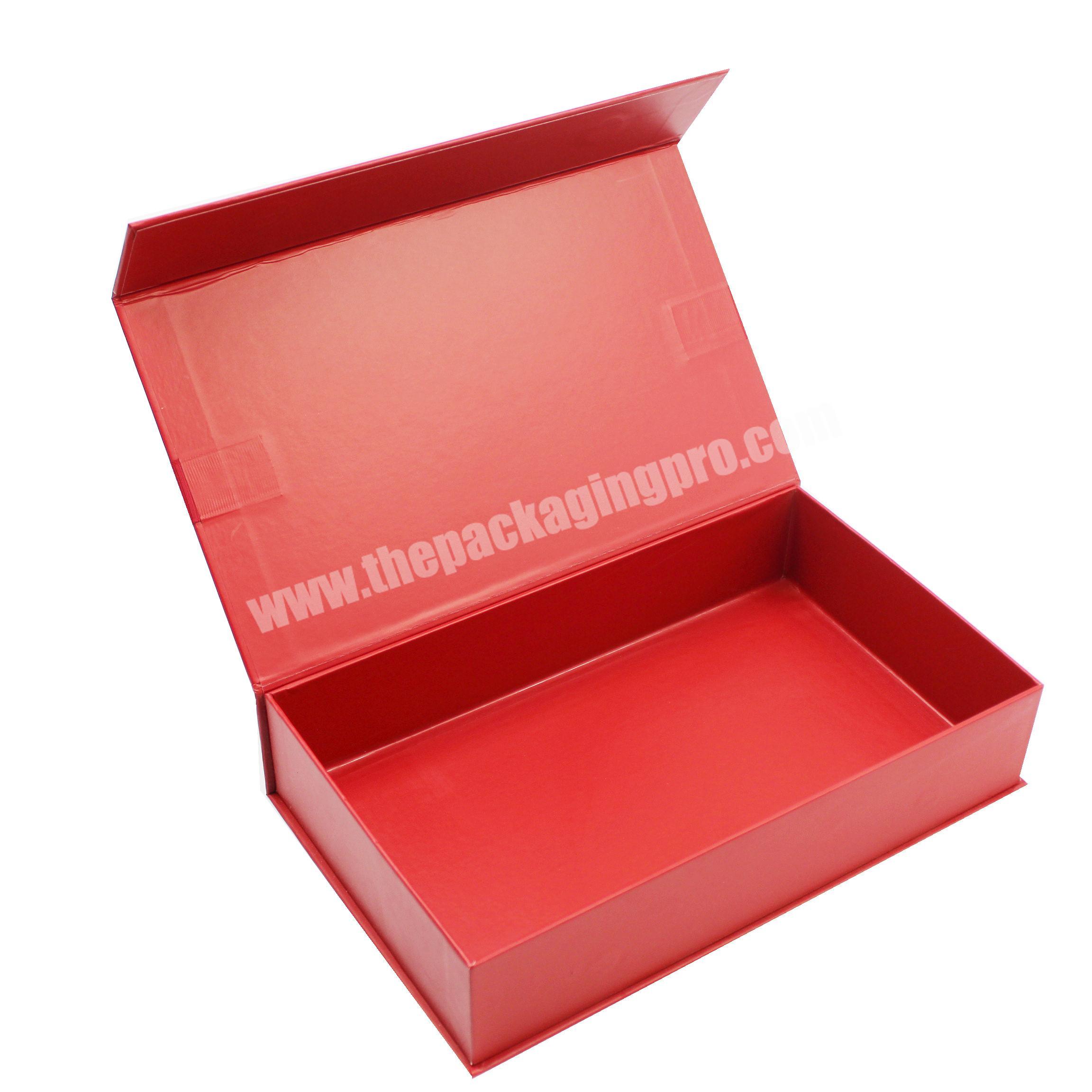 Flap Lid Packaging Cardboard Makeup Ribbon EVA Custom Magnetic Closure Gift Customized Paperboard Box