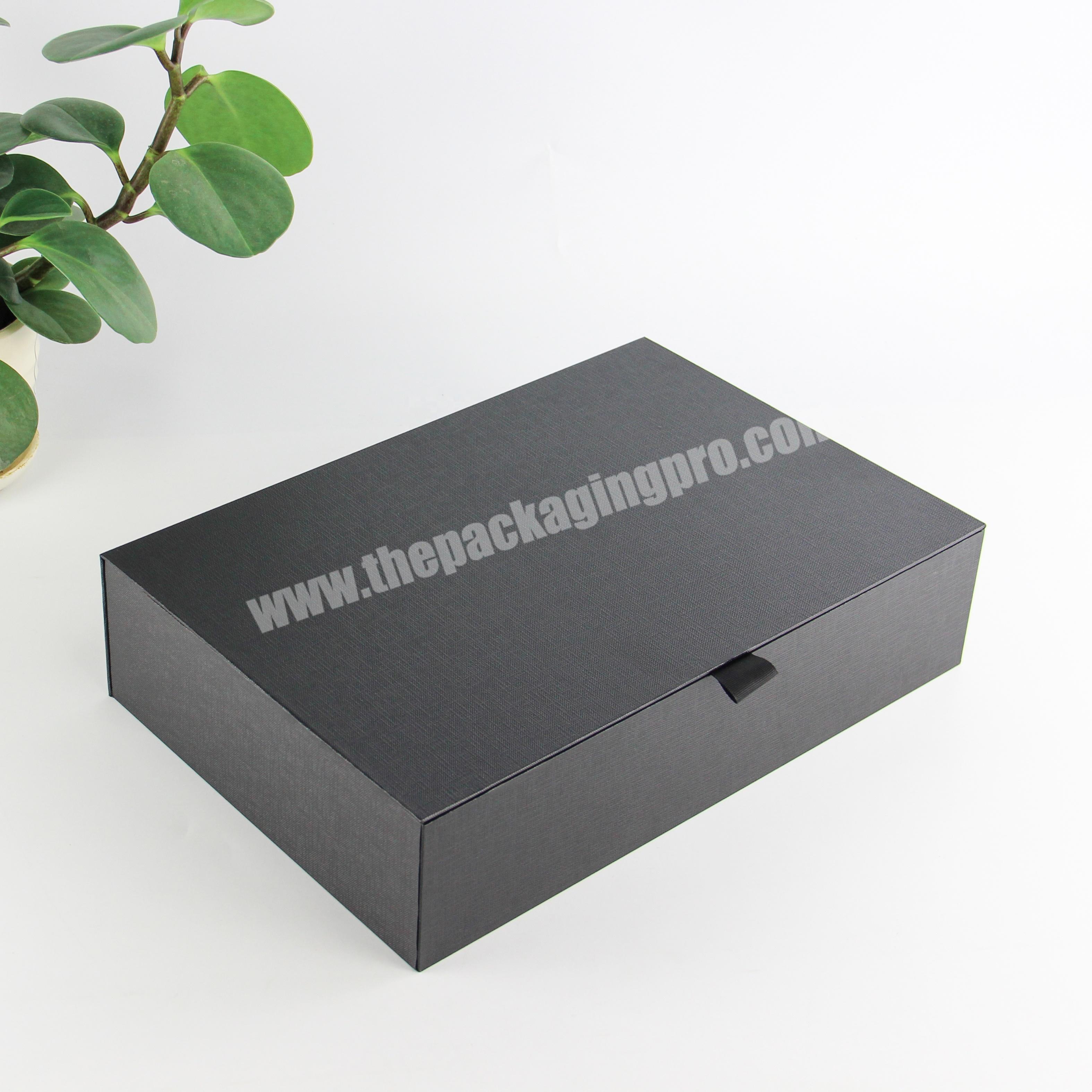 Flap Top Luxury Product Gift Packaging Custom Printed Rigid Matte Cardboard Magnetic Black Packaging With Foam