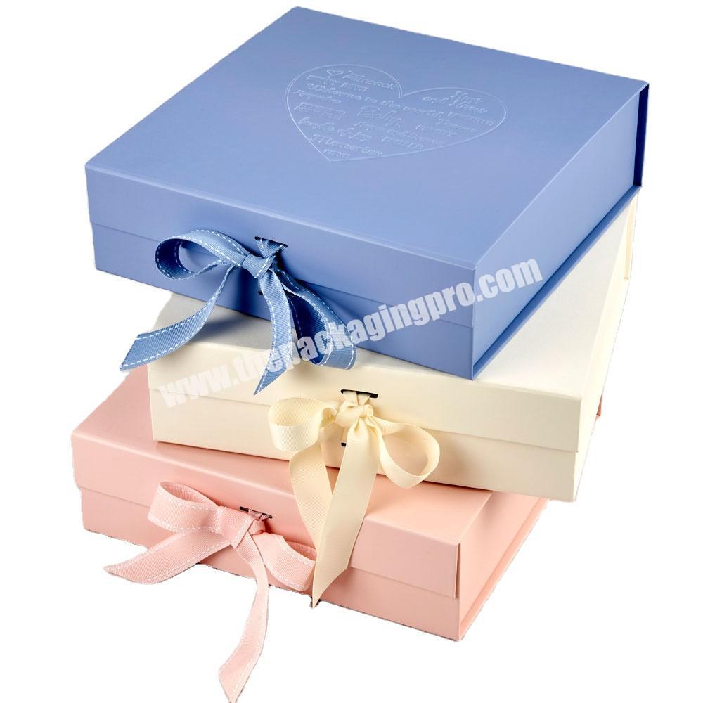 Flat Folding Gift Packaging Box For Clothing Cheap Empty Large Decorative Boxes With Magnetic Lid