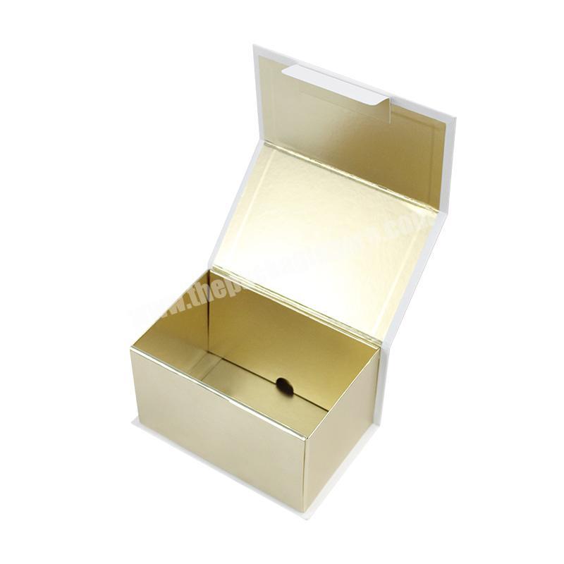 Foldable Box With Paper Closure Rigid  Rigid Cardboard Gift Packaging Box Without Magnetic