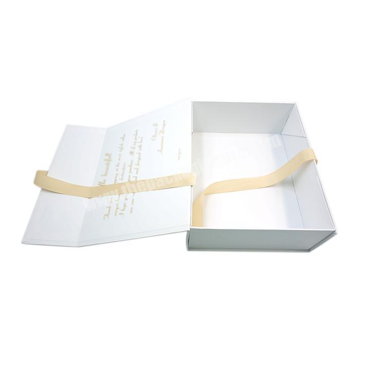 Folding Box Custom Cardboard Foldable with Ribbon Magnetic Paper Packaging Gift Boxes