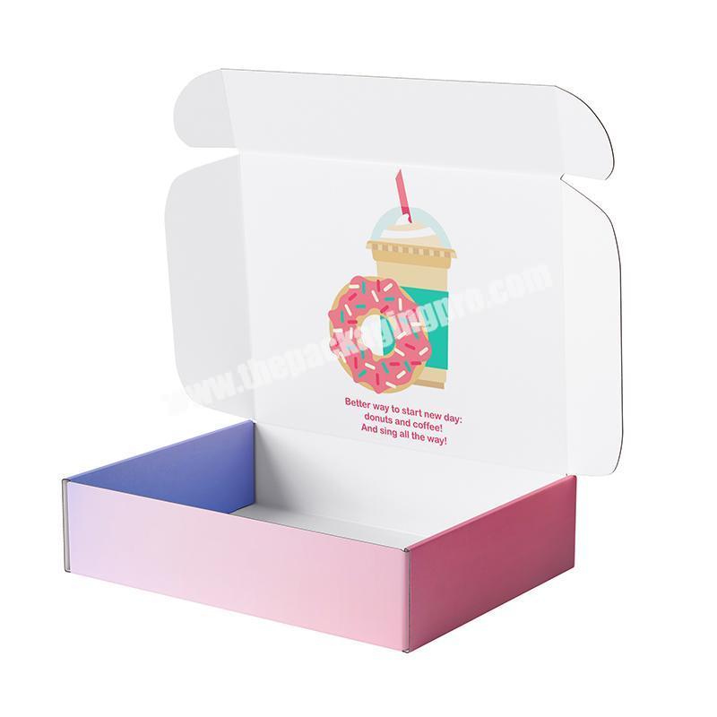 Folding Flat Doughnut Party Boxes Corrugated Donut Packaging Box