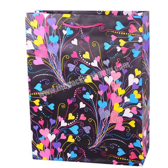 Free Design Free Sample Quality Guarantee Dreamy Romantic Printed Folded Shopping Gift Bag With Drawstring