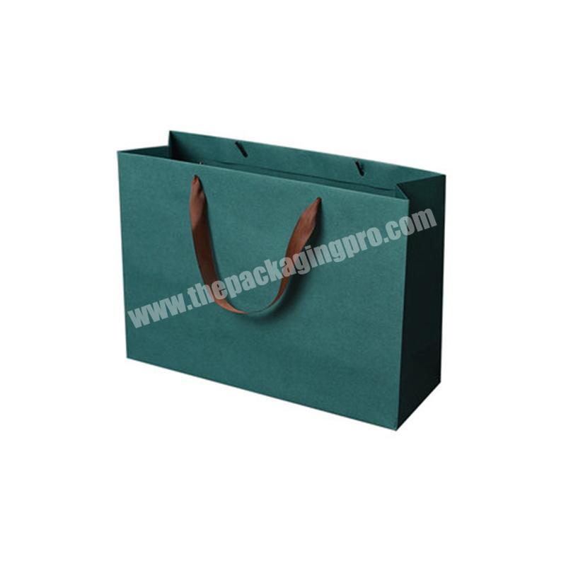 Free design bag paper custom kraft paper bag high quality paper bag with ribbon handle