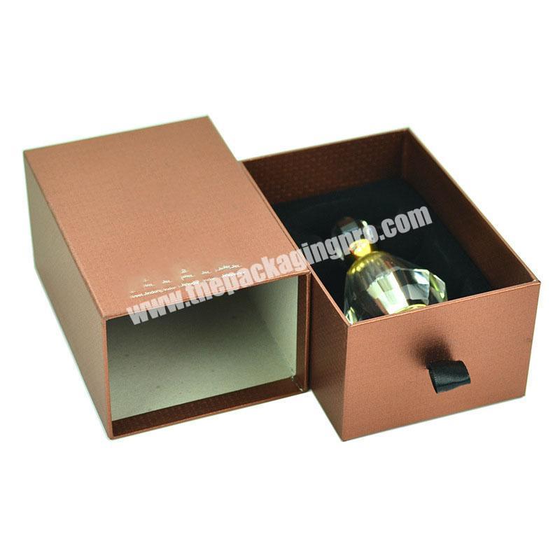 Free sample customized logo perfume drawer paper box with foam