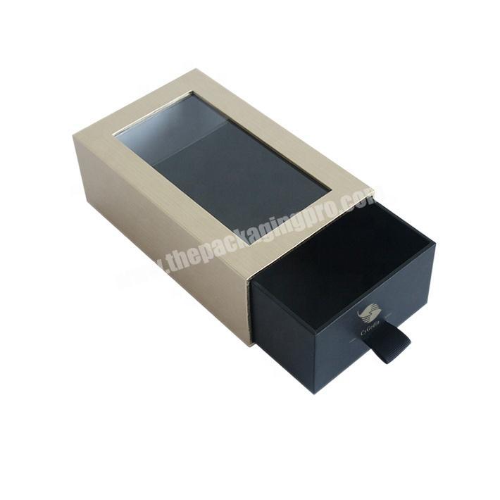 Gift Packaging Sliding Drawer Box Wholesale Custom Jewelry Packaging Box with Clear Window