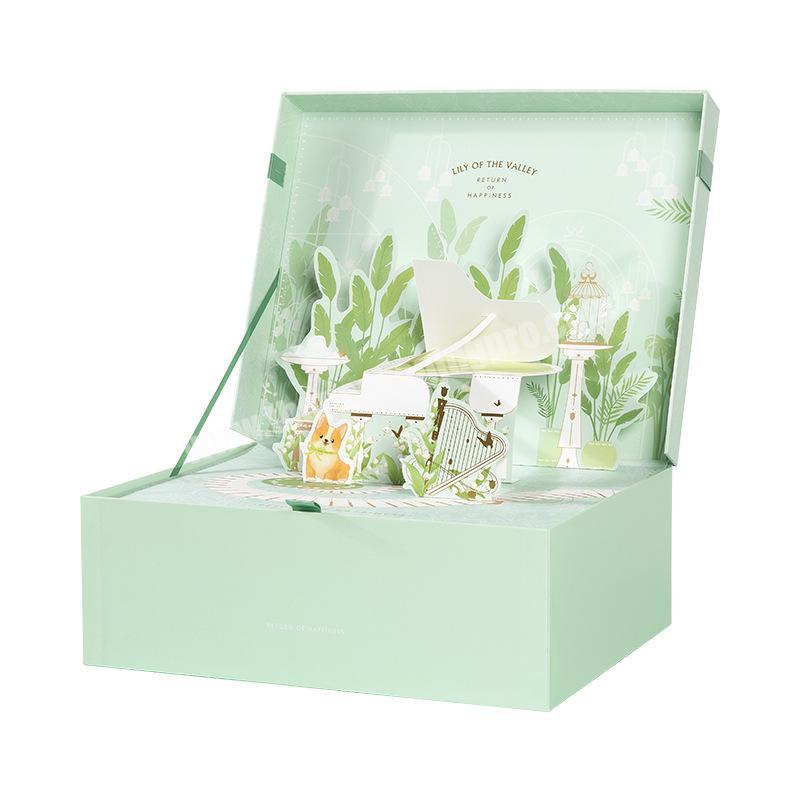 Gift box Romantic Girlfriend Lily of the Valley gift box Empty box packaging stereo clamshell