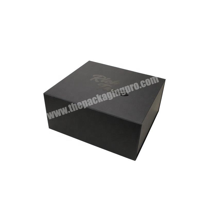 Good Sale Customized Gift Boxes Magnetic Lid Foldable Magnet Black Foldable Box  Magnet Foldable Packing Shoe Boxes Cardboard