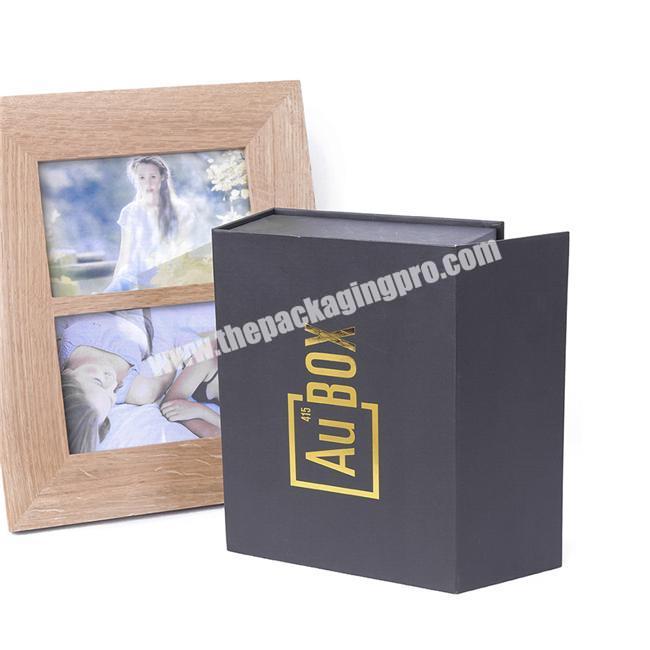 Good price advanced technology flip top magnetic photo frame money packing cardboard creative flip packaging christmas box