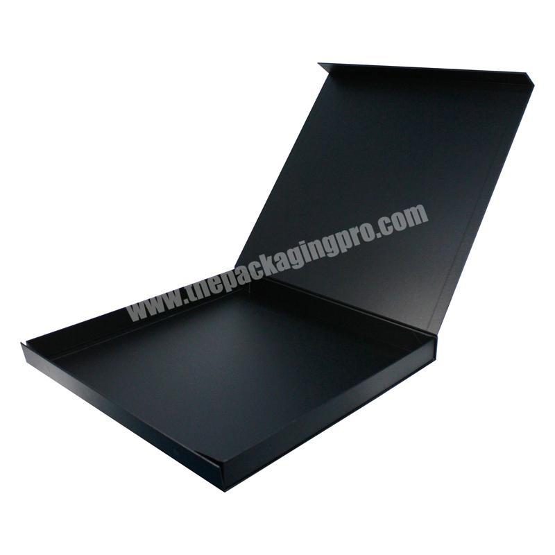Guangzhou Custom Logo Folding Black Paper Flat Pack Luxury Magnetic Closure Packing Gift Box Wholesale