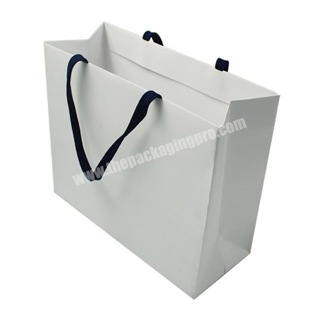 HOT Orange Paper BagsPaper Shopping Bag Brand Name shirt bag With Handles Wholesale