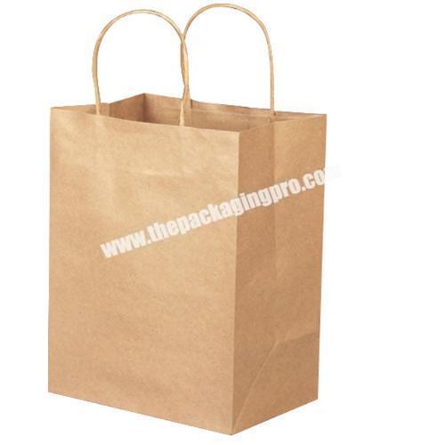 Handheld Kraft Paper Bag Takeout Packaging Clothing Shopping Packaging Bag Custom Logo Free Sample