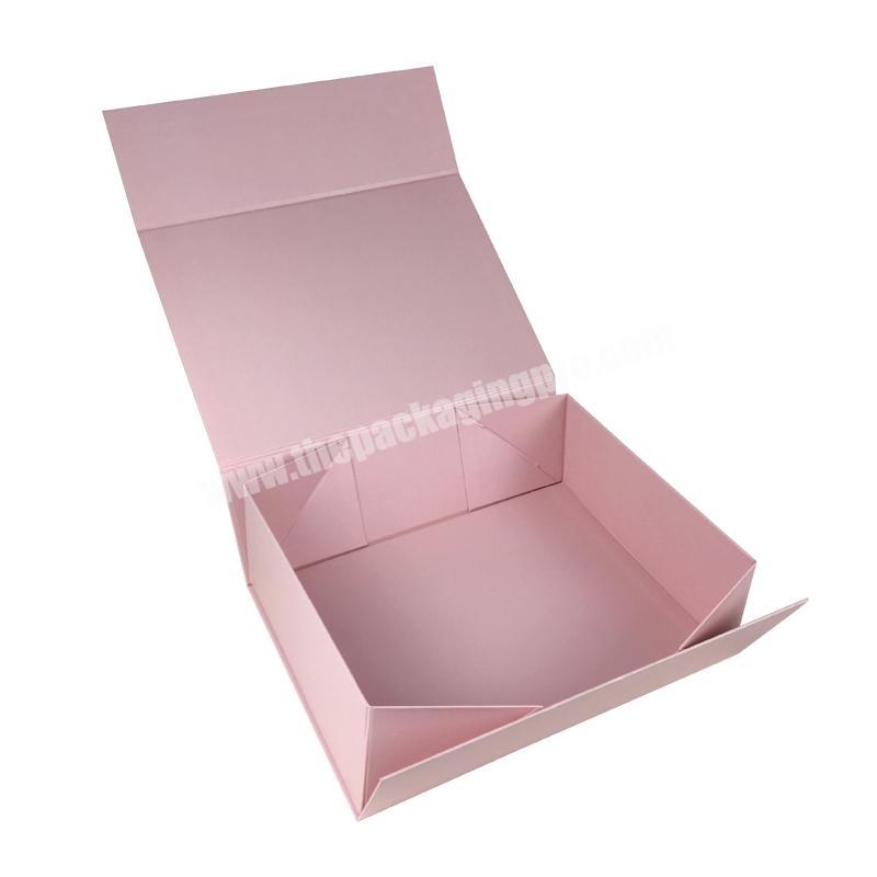 Handmade Rigid Box Eco Friendly Pink Large Magnetic Closure Packaging Paper Gift Box