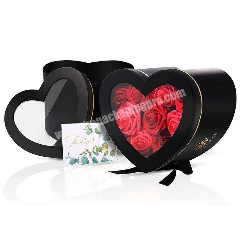 Heart shape flower box scent sofa rose mini gift box for single flower gift box for wedding