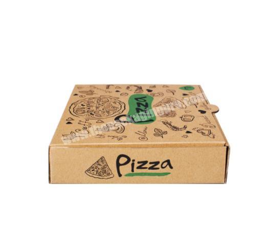 High Quality Corrugated Custom Logo Pizza Packaging Box Easy Tear Strip Corrugated  Mailing Box Kraft Paper Box For Packaging