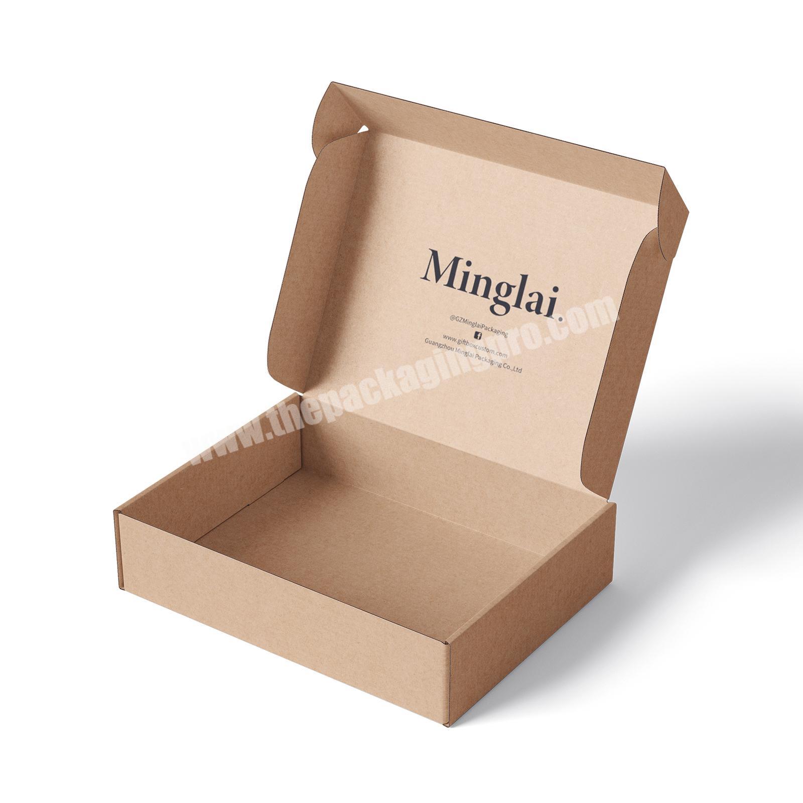 High Quality Custom Logo Brown Shipping box E Flute Corrugated Cardboard Mailer Box