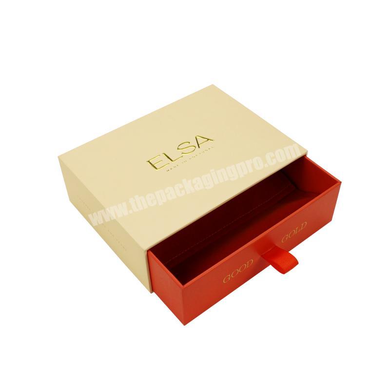 High Quality Custom Printing sliding packaging box with ribbon puller large slide box packaging