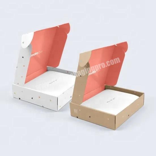 Custom logo cardboard cartons shipping boxes color Cosmetic Set mailing skin care corrugated paper packaging mailer box