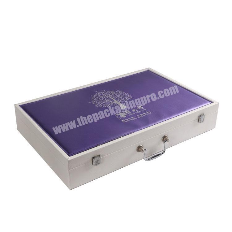High Quality Elegant purple Cardboard Box Cosmetic Beauty Product Skin Care Lyophilized Powder Box Packaging Box With Insert
