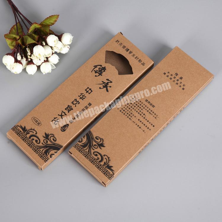 High Quality Low Price Custom Logo Wholesale Brown Handmade Recycled Kraft Packaging Box For Chopsticks