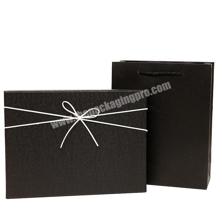 High Quality Low Price Universal Luxury Rectangular Custom Paper Gift Box Set With Ties