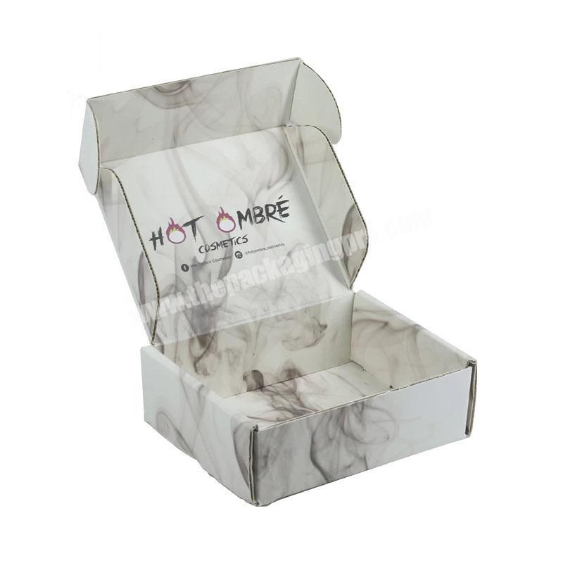High Quality Marble Print Gift Box Double Sided Printing Garment Hard Corrugated Box