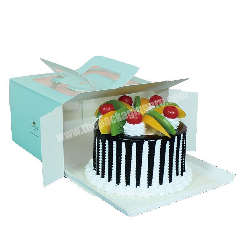 High Quality Wholesale Custom 4 inch 6 inch 8 inch 10 inch 12 inch 14 inch portable cake box with window