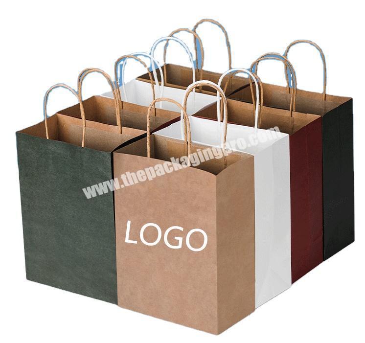 High Weight Capacity Big Size Custom Packaging Kraft Paper Bag With Handles For Clothing Shoes Shopping Gift