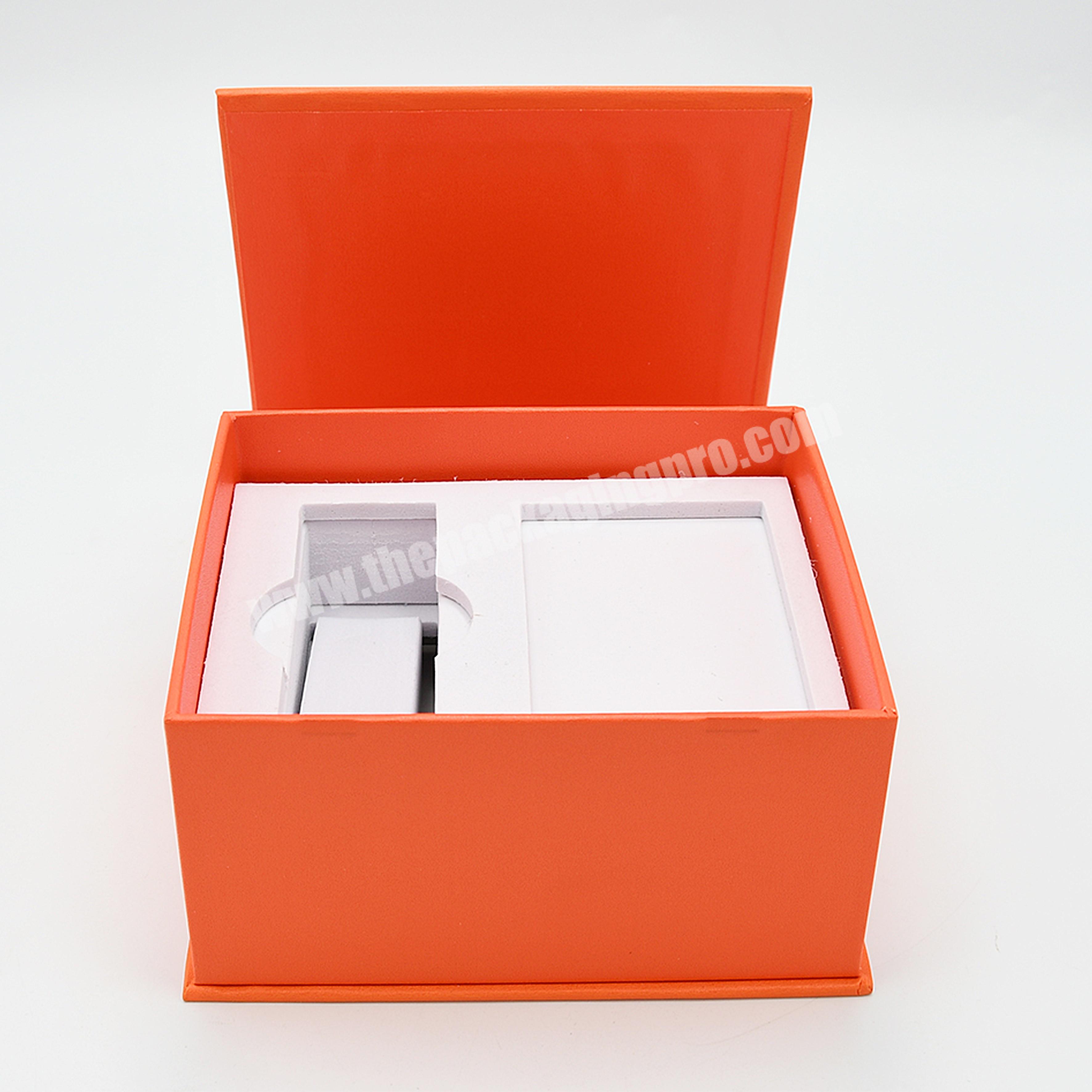 High-end  earphone gift cardboard packaging box with white EVA foam insert for electronics